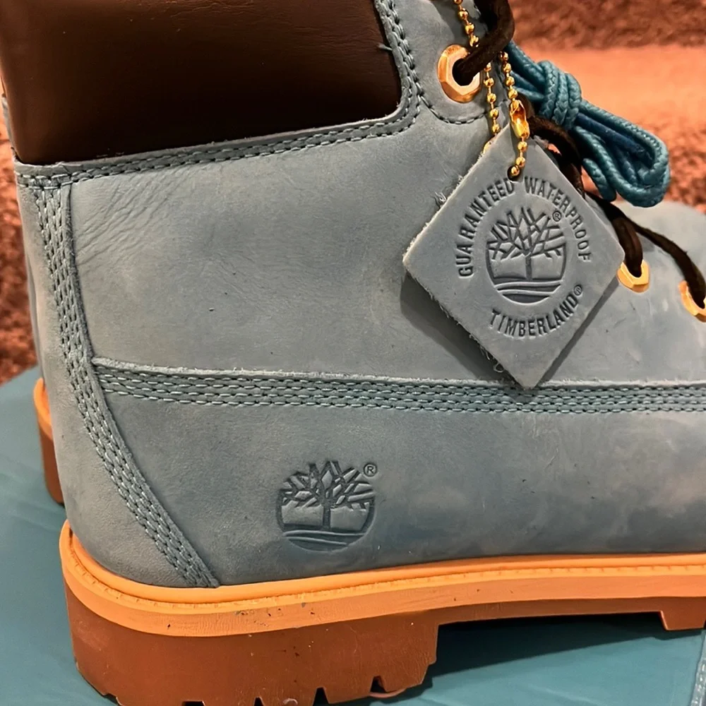 Timberland x DTLR 6” Premium WPBT bright blue Boots new Boys Size 6.5 Juniors